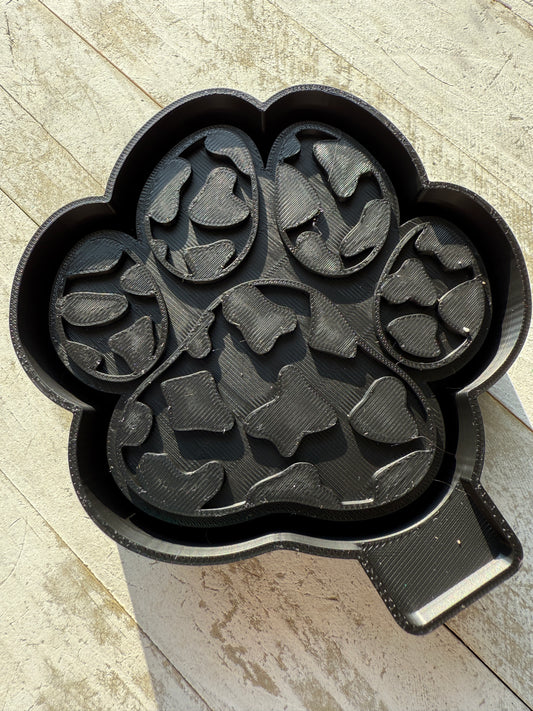 Paw print cow print freshie mold