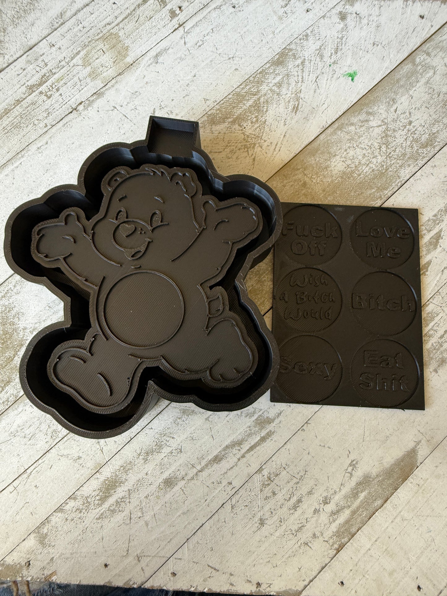 Bear with inserts freshie mold