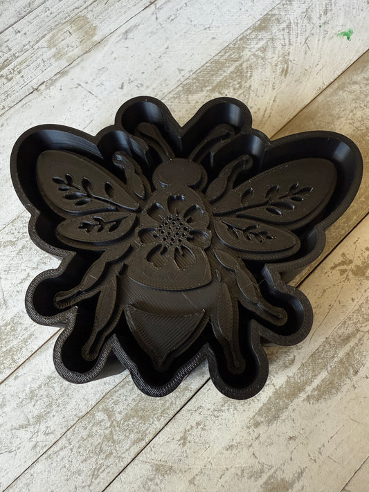 Floral bee freshie mold