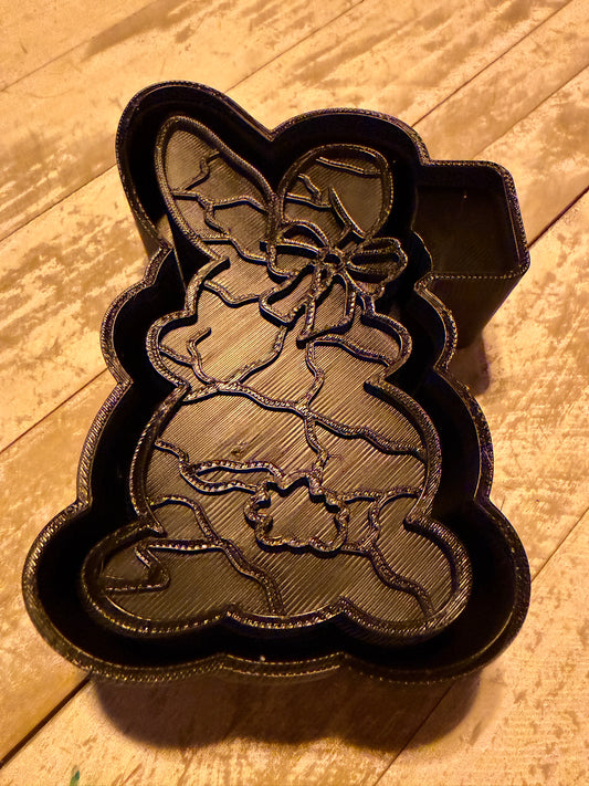 Easter bunny with bow mold