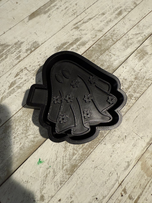 Ghost with flowers freshie mold