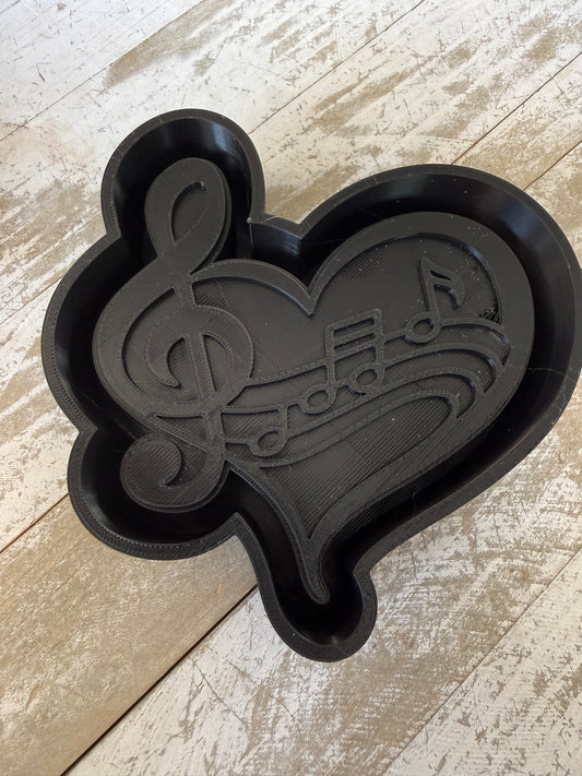 Music heart mold