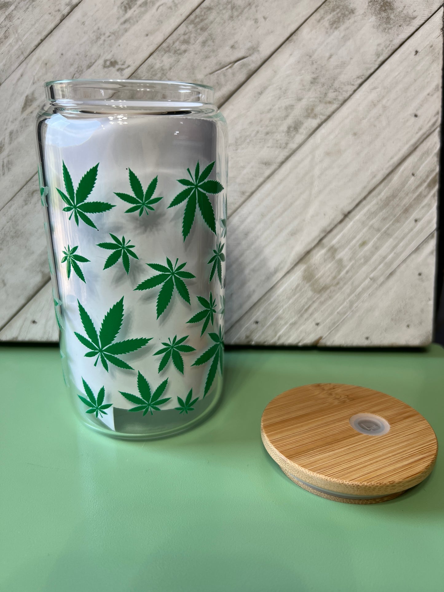 Mom Weed Glass Can Cup
