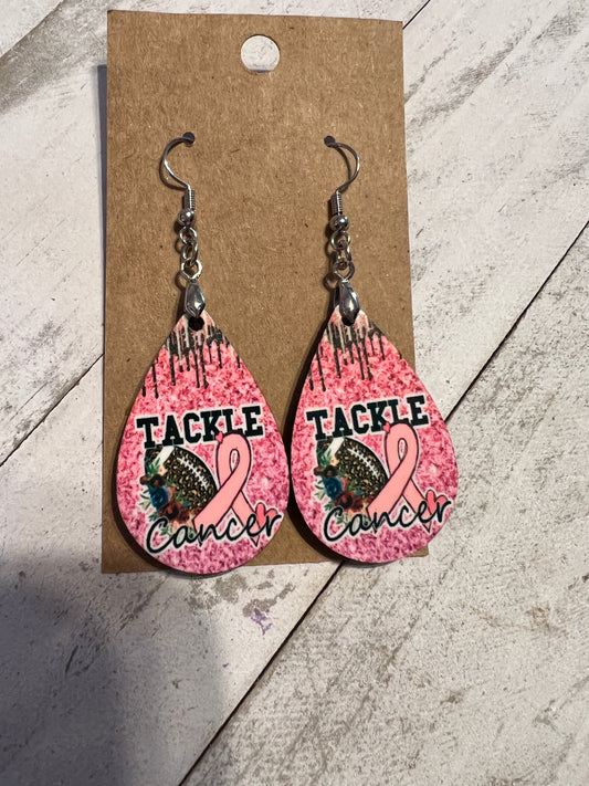 Breast Cancer Pink Earrings