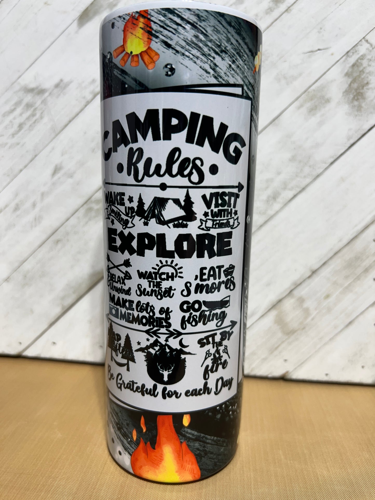 Camping Rules Tumbler